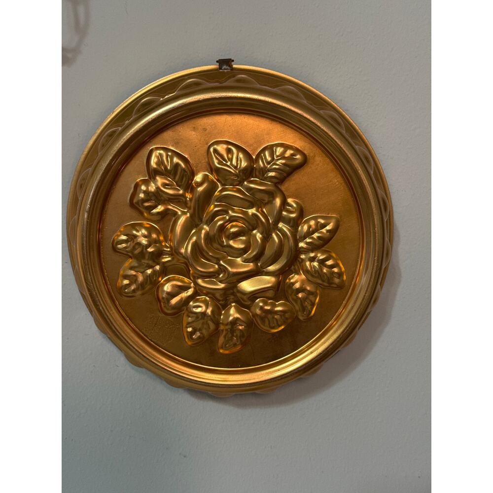 Vintage Rose Copper Mold | Floral Copper Kitchen Wall Decor | Farmhouse